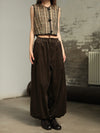INTO THE EAST 25 Autumn/Winter Dark Moss Green V-Neck Corduroy Vest/Tapered Casual Pants ITE-E1DGAW040GR20PT-LV (E1DGAW032GR20VE)